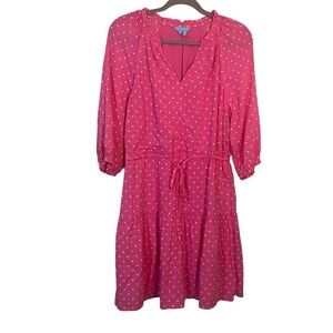 Draper James Pink Polka Dot Mini Size Small Casual Sundress Girly Whimsical